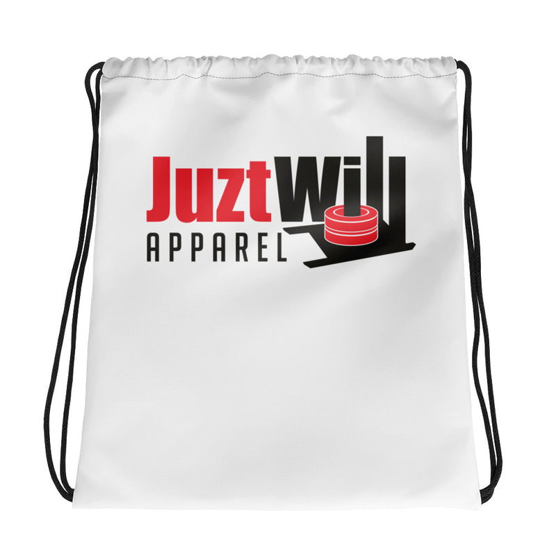 The White Logo Drawstring bag