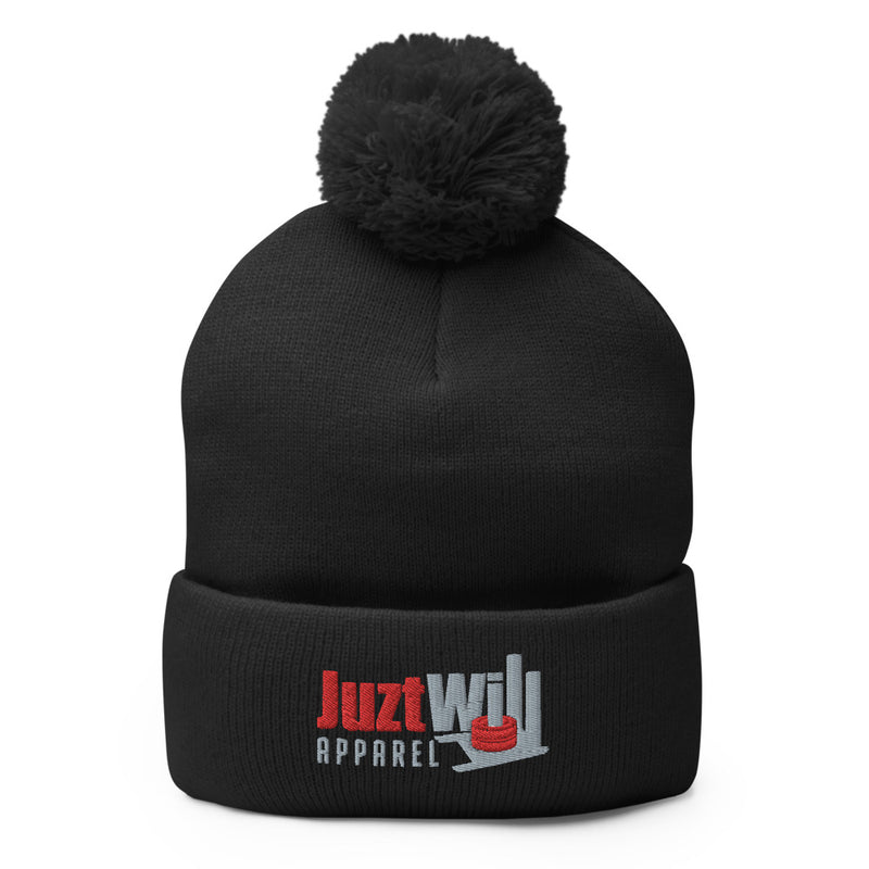 The Black Pom-Pom Logo Beanie