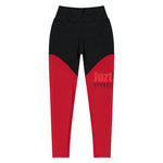 The Black & Red Pro Fit Sports Leggings