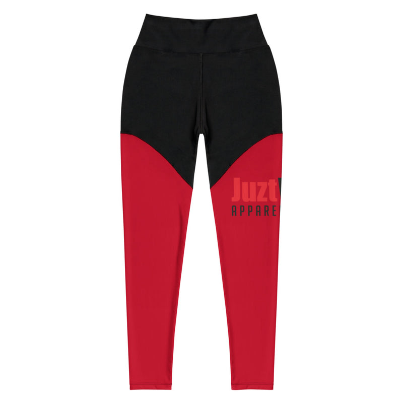 The Black & Red Pro Fit Sports Leggings