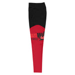 The Black & Red Pro Fit Sports Leggings